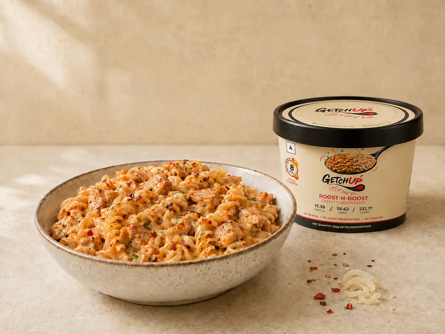 Roost & Boost cheesy chicken pasta